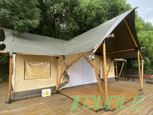 M8-T Gran estructura de fusta tenda de safari a l'aire lliure casa d'hotel de luxe