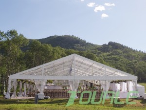Carpa para ferias comerciales, carpa transparente para bodas con marco de aluminio para 200 personas, para eventos al aire libre