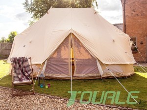 Twin Poles Heavy Canvas Glamping Emperor Bell Tent