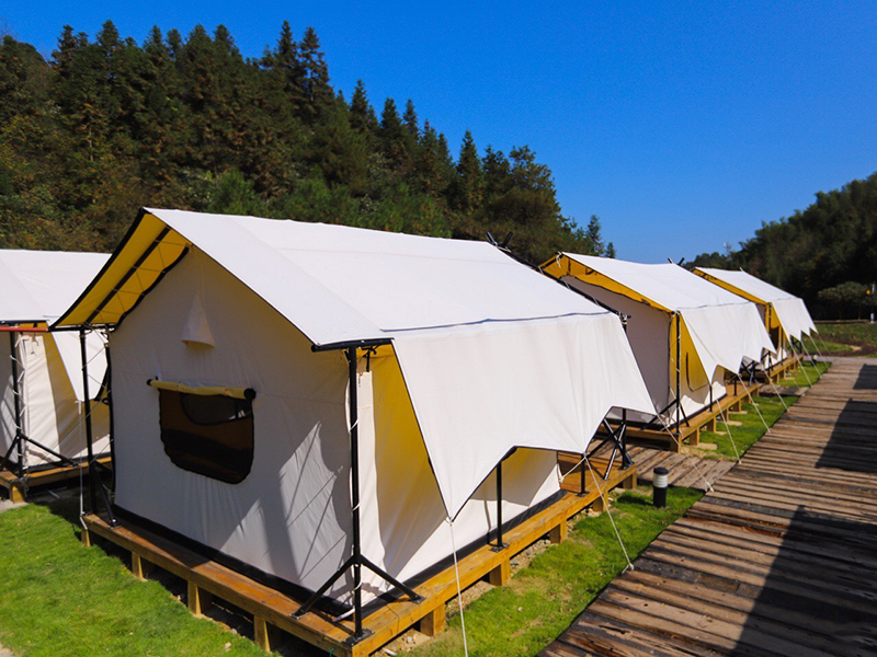 4X6.4m B100 ກາງແຈ້ງຂອງຄອບຄົວ camping tent ລີສອດຫລູຫລາ