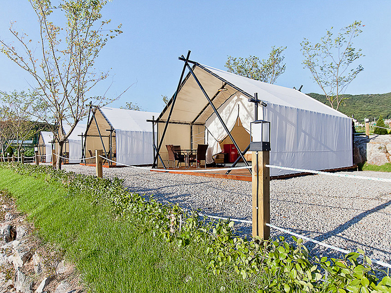 5*7m waterproof flame retardant oxford fabric glamping house safari tent