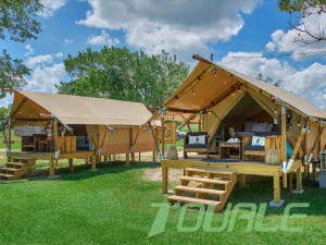 Cort nou de lux pentru hotel de camping Cort de perete din pânză Safari rezistent la apă