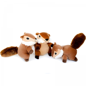 Fashion Squirrel Squeaky Hide And Seek Plush Dog Toy
