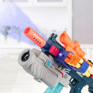Chow Dudu Bubble Toy GD66-7 3-In-1 Bubble Soft Bullet Gun With Light And Music