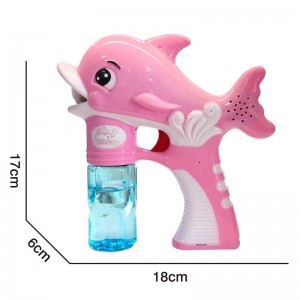 Chow Dudu Bubble Toy GF6210 Electric Dolphin Bubble Gun with Light & Music