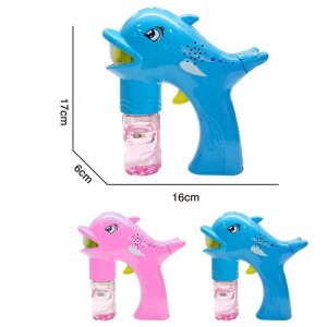 Chow Dudu Bubble Toy GF6235 Electric Dolphin Bubble Gun with Light & Music
