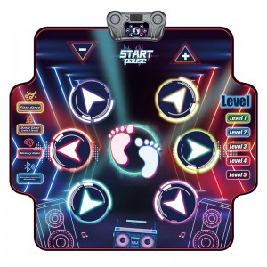 Tapis de danse jouet musical avec lumières, différents thèmes et cinq niveaux connectés Bluetooth, nouvel arrivage 2024