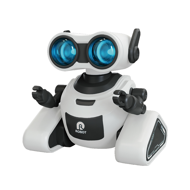 Global Drone GD55 Cute Remote Control Intelligent Gesture Sensing Luminous Eyes Robot