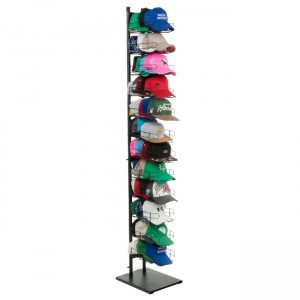 CL070 Professional Manufacture Clothing Shop Baseball Cap Single Sided Metal Wire Shelves Display Rack