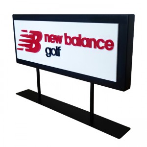 FL077 New Balance Golf Metal & Acrylic Double Side Logo Sign Countertop Display Rack