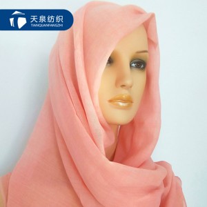 PriceList for Chiffon Fabric For Scarf - 100% Polyester Voile Grey Fabric – Tianquan