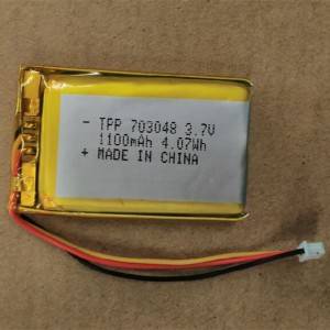 Anti-explosion li polymer battery TPP703048 3.7V 1100mah for GPS tracker
