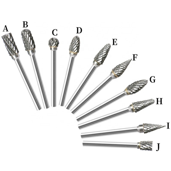 Cylinder Shape Double Cut Rotary Burrs File Tungsten Rotary File Carbide Burr Set