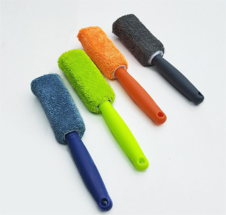 Car Wash Microfiber Car Wheel Tyre Brush for Car Care with Plastic Handle Car Cleaning Brush