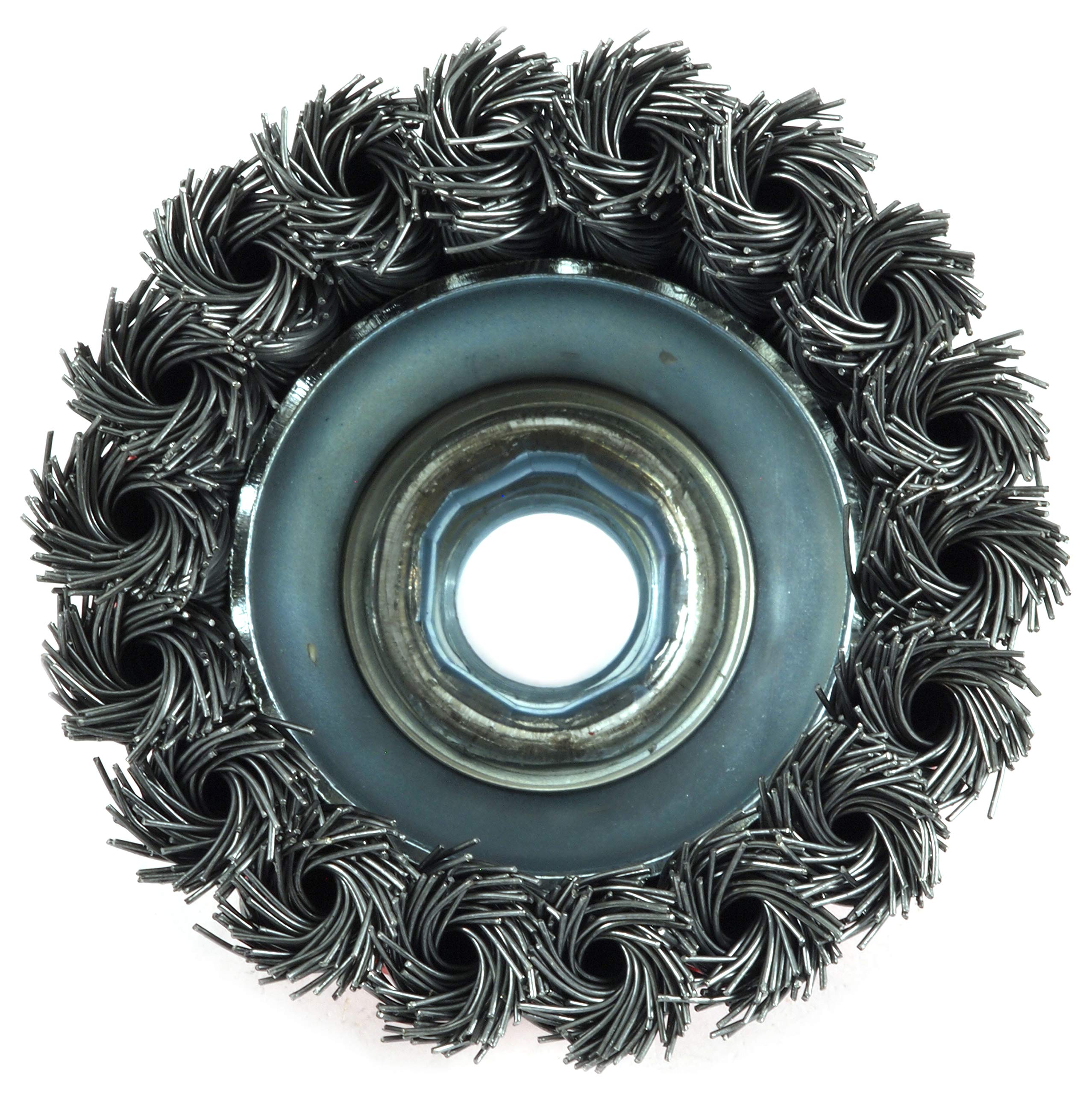Industrial Steel Twisted Knot Wire Cup Brush For Metal Stain Remove And Polishing