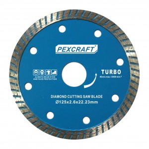 Pânză de ferăstrău Turbo Diamond pentru tăierea cu ferăstrău circular pentru plăci de beton, marmură, granit