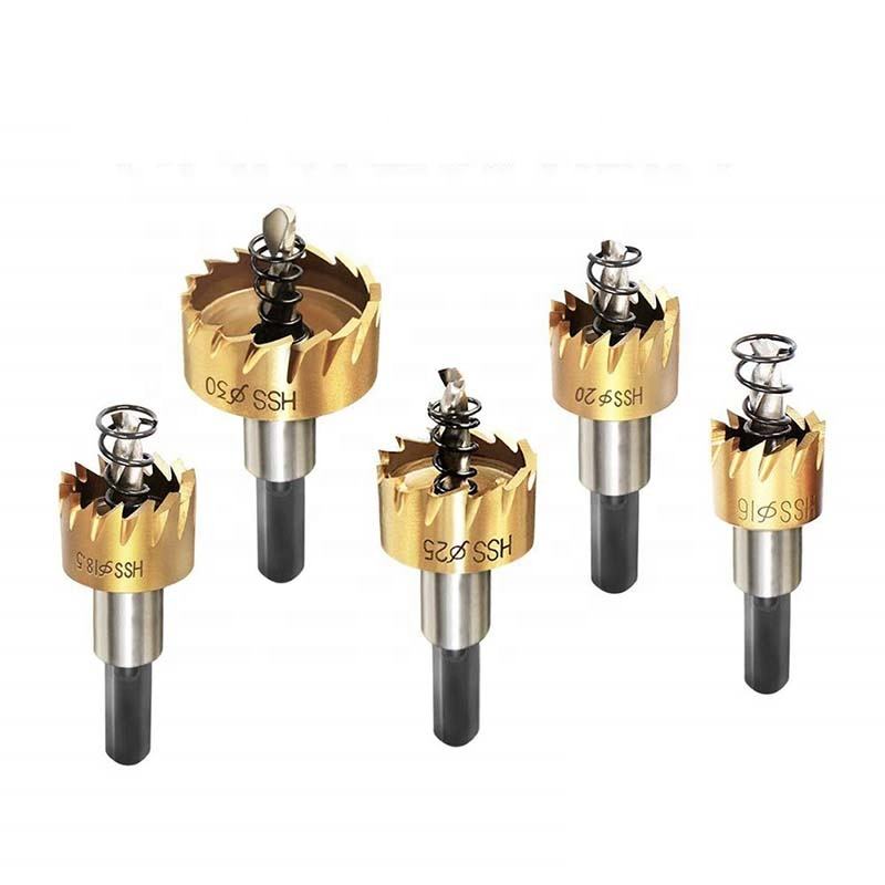 5 Pcs Carbide Tip HSS Drill Bit Saw Set Metal Wood Drilling Hole Cut Tool For Installing Locks 16/18.5/20/25/30mm