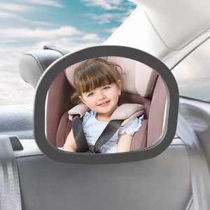 Baby car mirror fits in nearly all vehicle types and installs in seconds, no tools required.