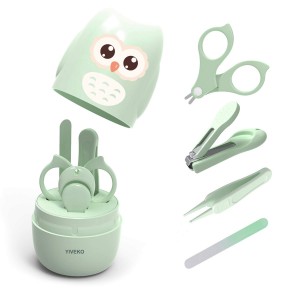 Baby Manicure Kit and Pedicure kit with Cute Owl Shape Case.