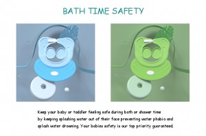 Baby Shower Cap Waterproof Shampoo hat for Children Toddler Girls Boys Protect Ears Eyes