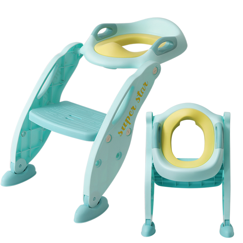 Eco-friendly plastic new fashional design children's ladder toilet potty seat kids lovely potty with ears closestool