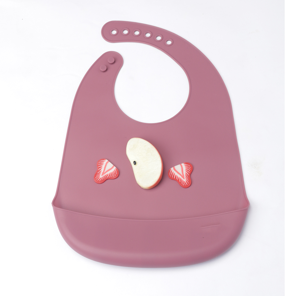 Hot Sale Soft Waterproof Silicone Baby Bib with Food Catcher Baby Silicone Bibs