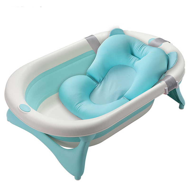 Baby Bath Pad Newborn Baby Bathtub Pillow Floating No-Slip Baby Bather Infant Bath Pad Support Cushion Mat for Newborn 0-3