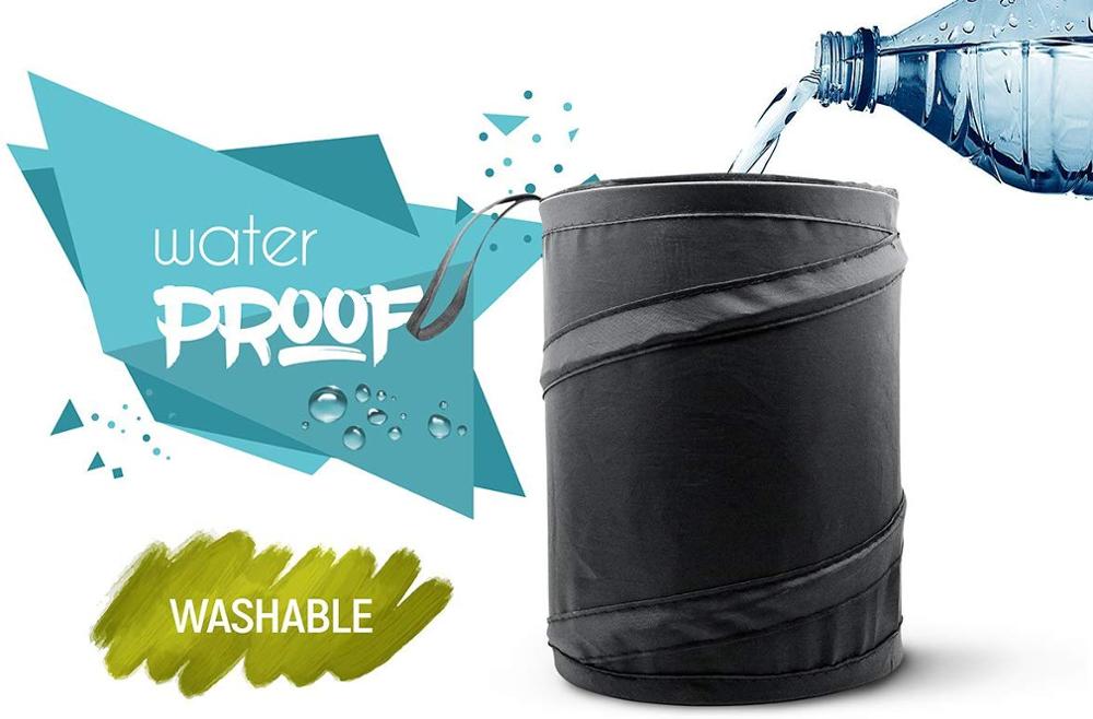 Car Trash Can, Portable Garbage Bin, Collapsible Pop-up Water Proof Bag