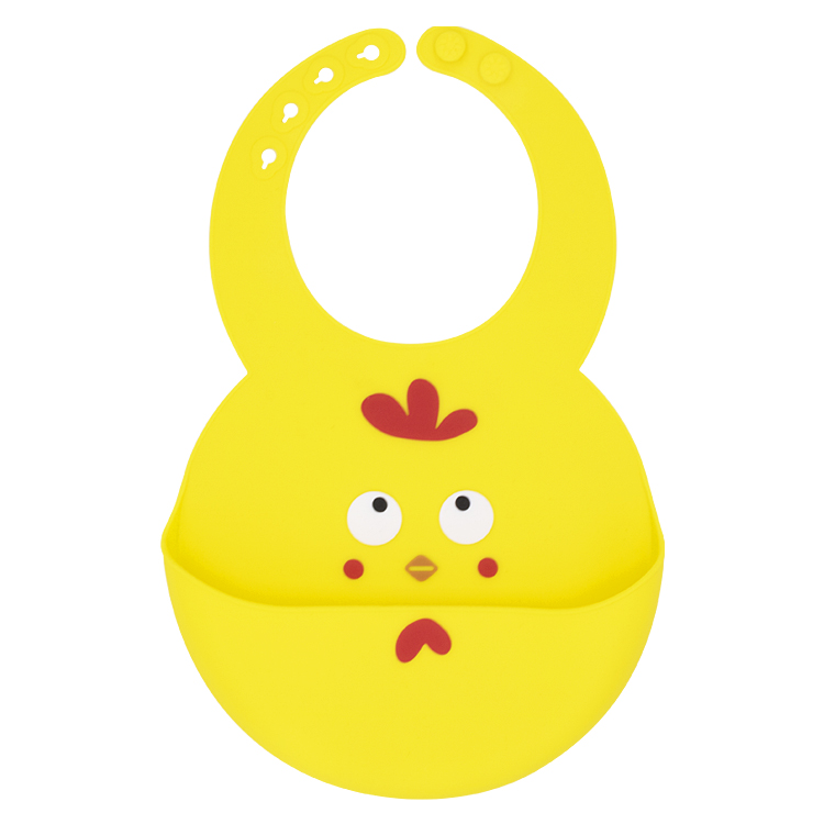 Hot Sale BPA Free Customized Logo Waterproof Cute Silicone Baby Bib