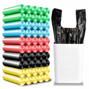 2021 High quality T Shirt Starsealed Garbage Bags With Plastic Or Biodegradable - T shirt Starsealed Garbage Bags with plastic or biodegradable – Blueocean