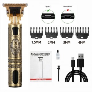 Wholesale High Quality Personalized Hair Clipper Manufacturer - T9 0mm professional hair clipper beard trimmer electric rechargeable men’s barber haircut – Trisan