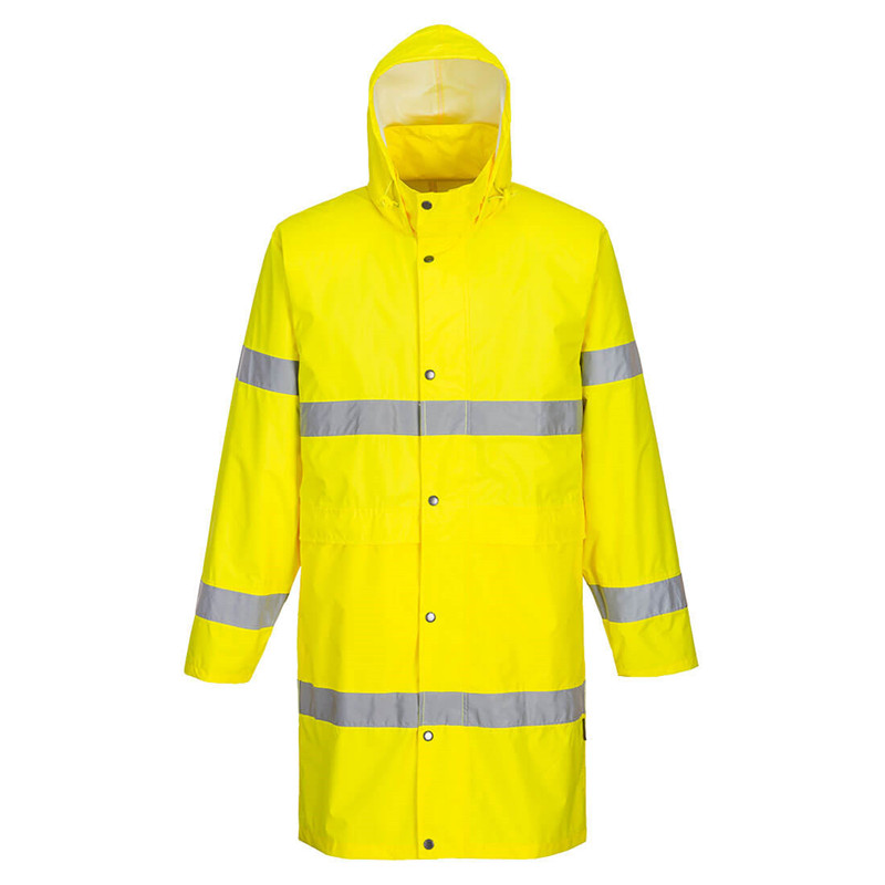 Hi Vis Mid-Length Rain Coat
