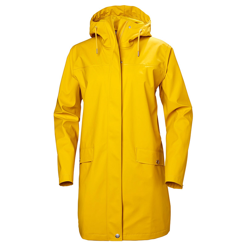 Yellow Long Raincoat Women Featured Image