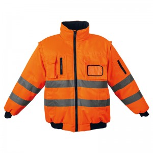High Visibility Fleece Lined Ripstop Bomber Jacket