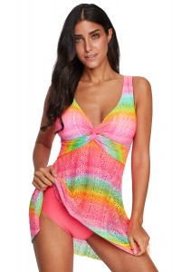Women One Piece Swimming Suits.with skirt dress