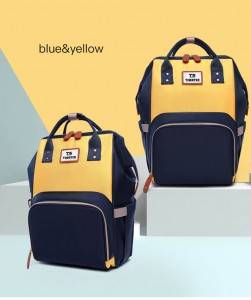 New fashion color contrast large capacity mommy bag out waterproof Oxford backpack