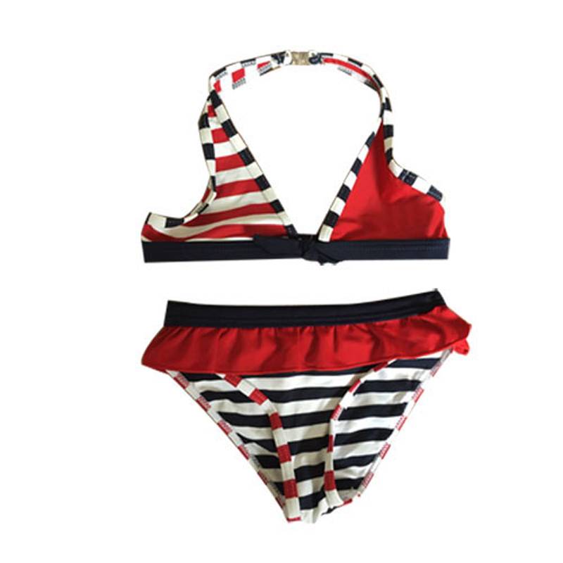 Girl’s two-piece triangle bikini swimsuit Swimwear Featured Image