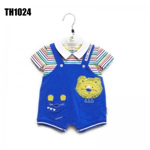 Newborn Baby Cotton Bag Fart Short-sleeve Triangle Romper+Shorts baby boy clothes sets