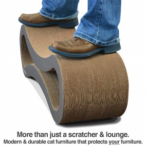 Wholesale Custom Recycled Corrugated Cardboard Cat Scratcher Lounge
