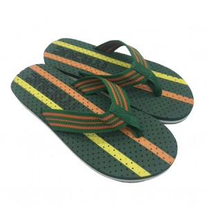 Mataas na Kalidad na Panlalaking Flip Flops Webbing Soft Sole Beach Sandals Para sa Panlabas na All-Match na tsinelas