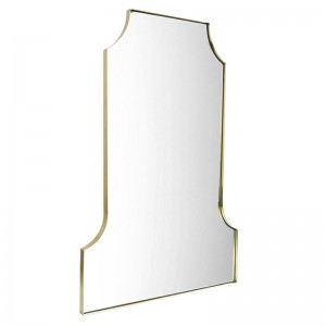 2023 New Irregular Shaped Metal Frame Bathroom Mirror with HD Silver Mirror