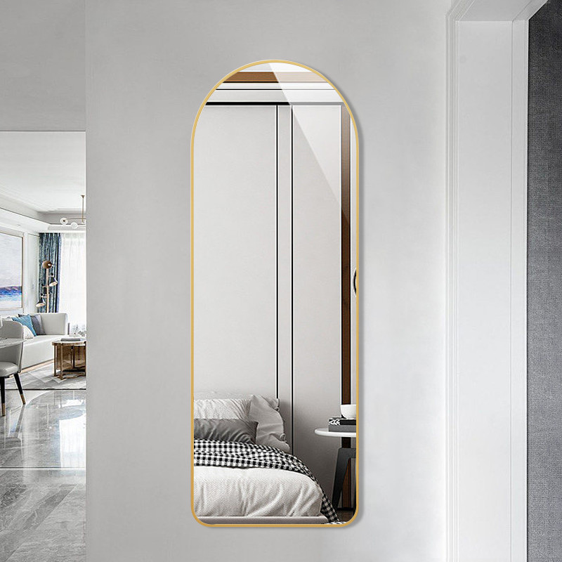 Cheap Aluminum Alloy Full-Body Mirror High Quality Gold And Silver Black Full-Length Floor Mirror Can Be Hung On The Wall And Placed On The Floor 4