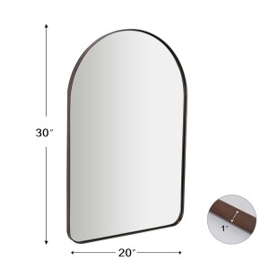 Classic hot selling arched metal frame mirror Exclusive Bronze Retro and noble