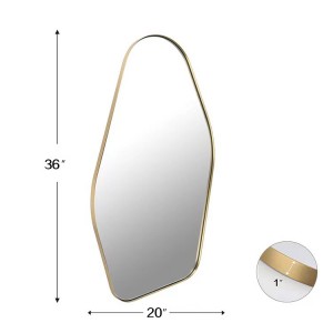 Irregular Metal Frame Human Body Shaped Mirror – High Definition for Hotels and Households