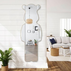 Modern Full Length Mirror 66”x24” Body Floor Wall Mirror Metal Framed Standing Full Length Mirror for Hotels