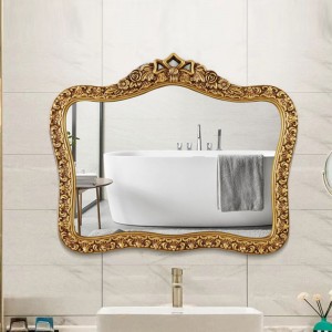 Luxury French OEM Rectangular Pu Decorative Mirror