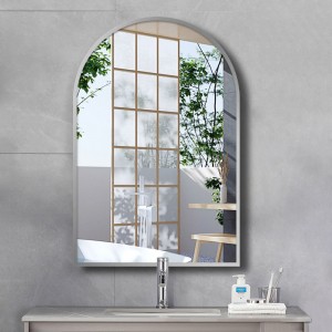 Aluminum alloy arched bathroom mirrors wall mirrors HD imaging corrosion resistance and rust resistance