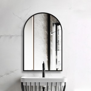 Aluminum alloy arched bathroom mirrors wall mirrors HD imaging corrosion resistance and rust resistance
