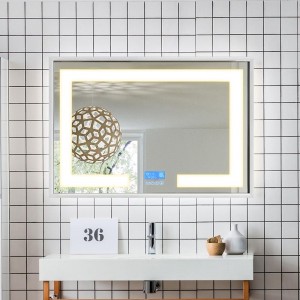 OEM Special-Shaped Metal Frame Led Mirror Manufacturer Stainless steel glossy frame smart mirror