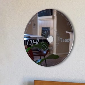 Custom Acrylic round CD-Shaped Decorative Mirrors Modern Design Wholesale for Bathroom Living Room and Bedroom Wall Decor